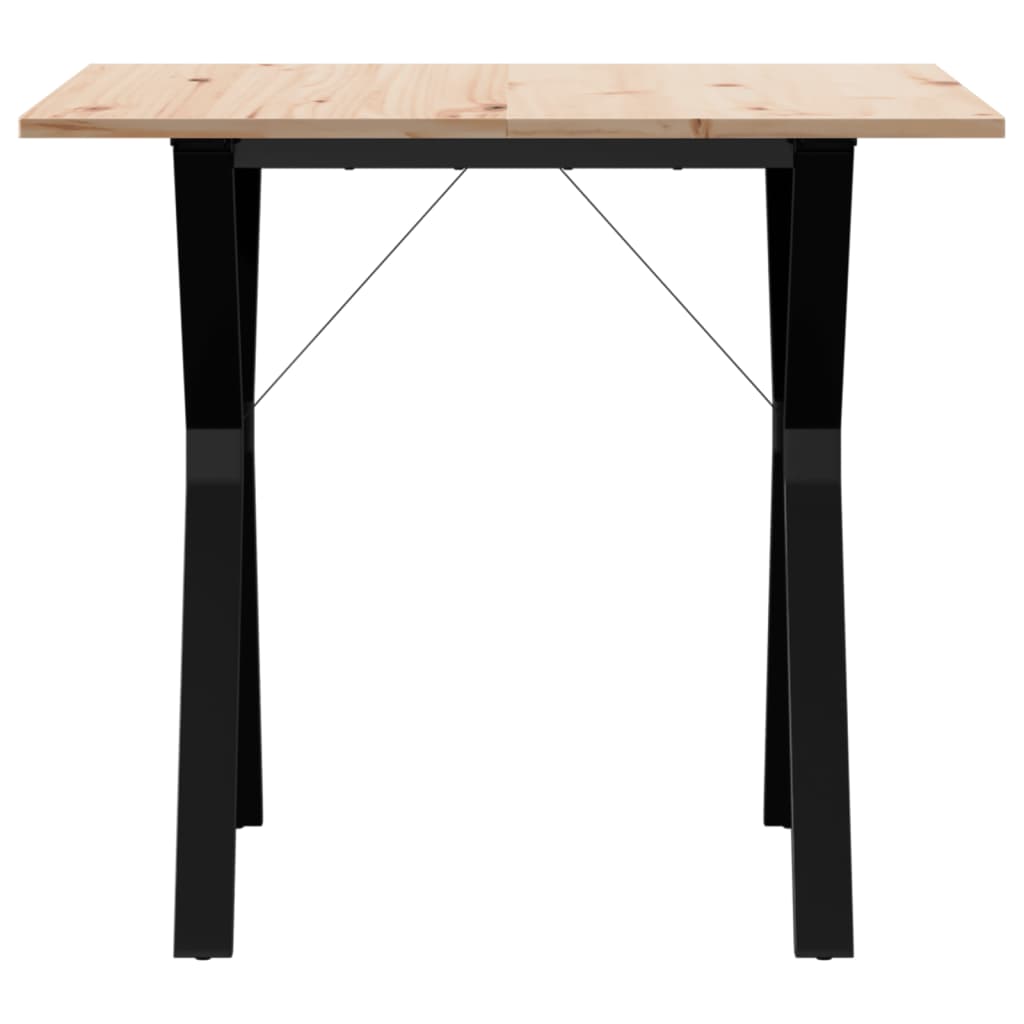 Dining Table Y-Frame 90x90x75 cm Solid Wood Pine and Steel