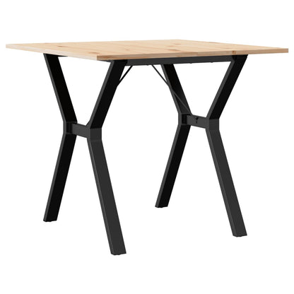 Dining Table Y-Frame 90x90x75 cm Solid Wood Pine and Steel