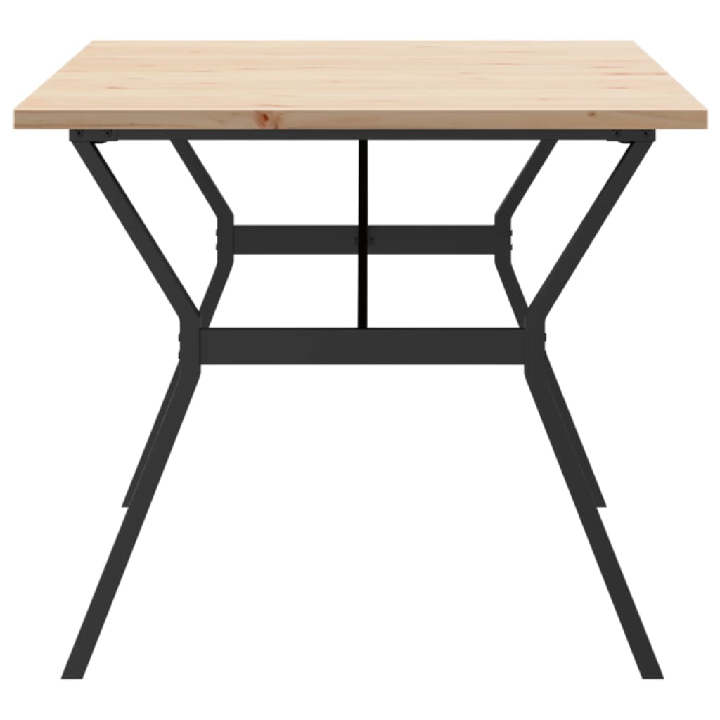 Dining Table Y-Frame 180x90x75.5 cm Solid Wood Pine and Steel