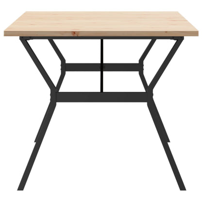 Dining Table Y-Frame 180x90x75.5 cm Solid Wood Pine and Steel