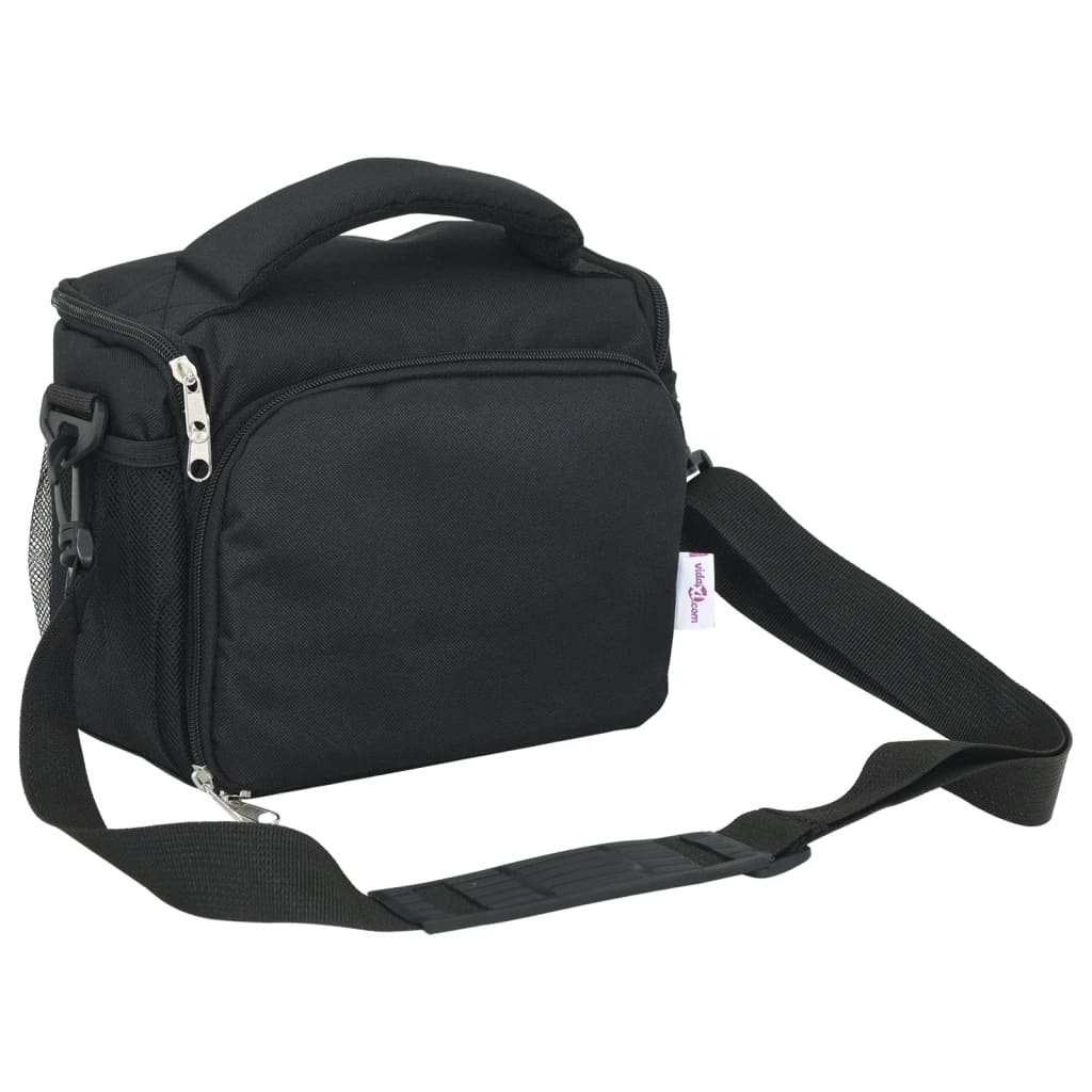 Camera Bag with Waterproof Cover Black Oxford Fabric