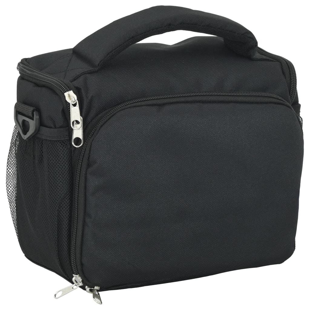 Camera Bag with Waterproof Cover Black Oxford Fabric