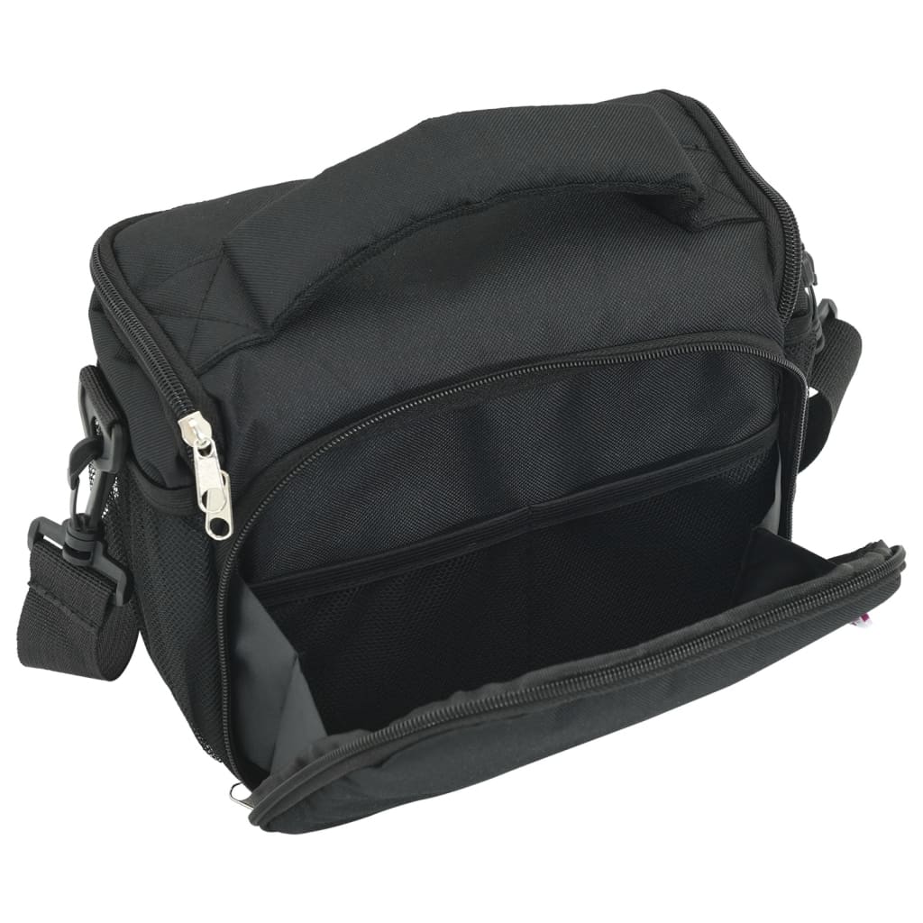 Camera Bag with Waterproof Cover Black Oxford Fabric