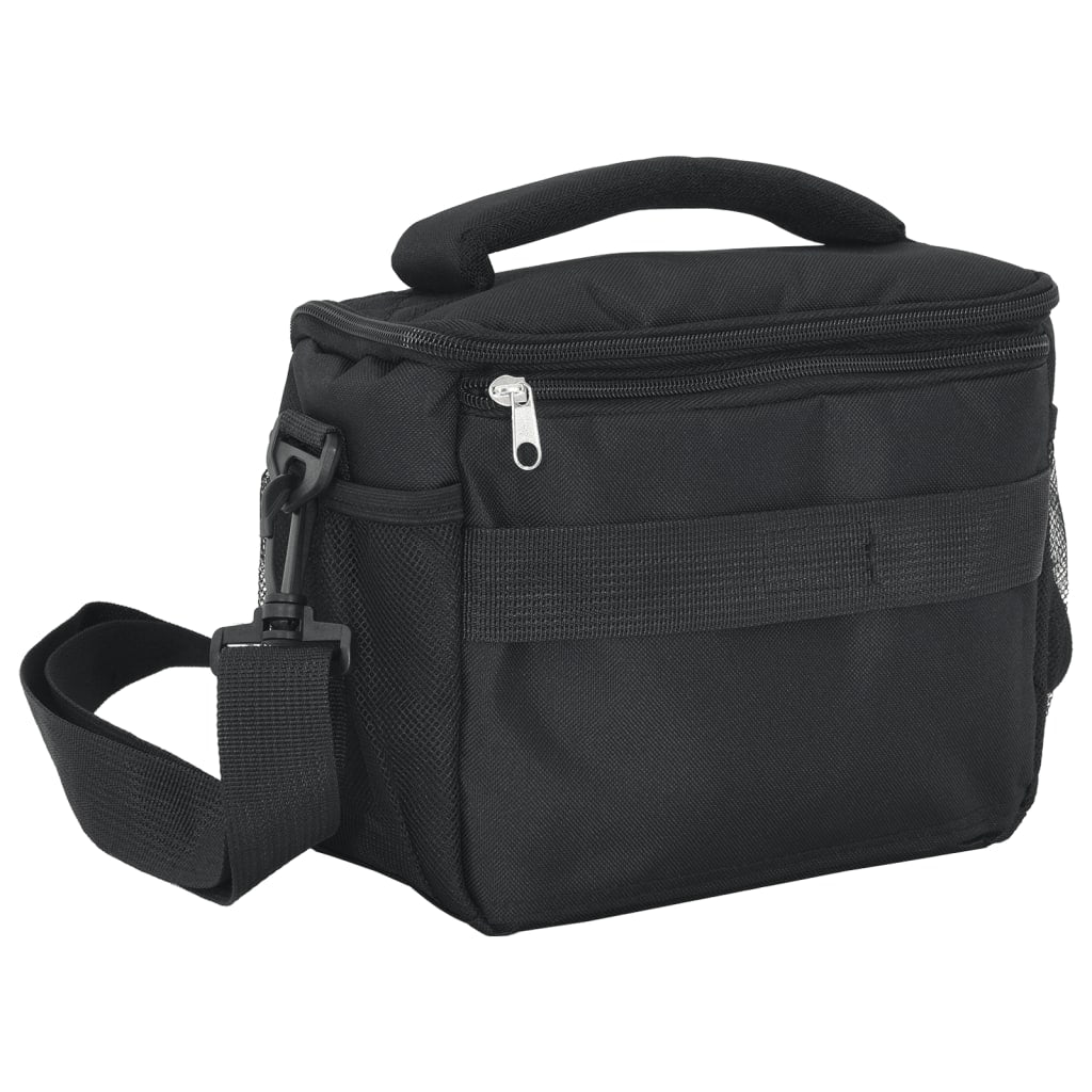 Camera Bag with Waterproof Cover Black Oxford Fabric