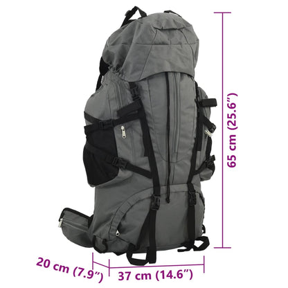 Hiking Backpack Grey 60 L Oxford Fabric