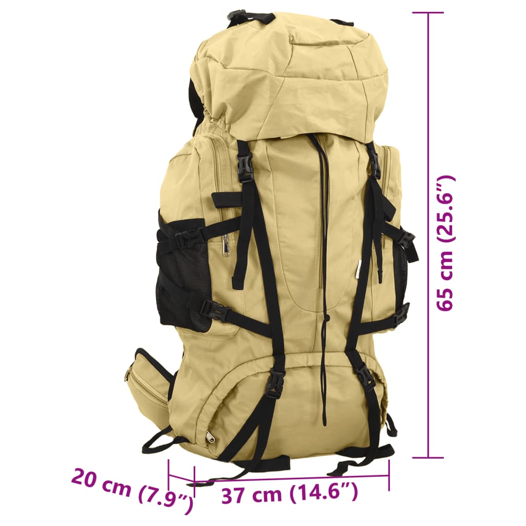 Hiking Backpack Khaki 60 L Oxford Fabric