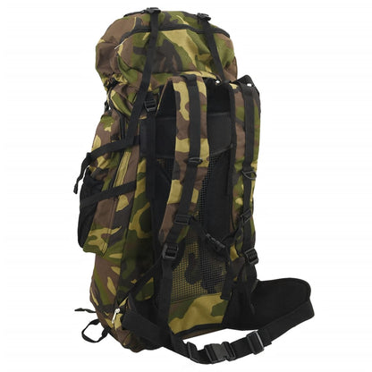 Hiking Backpack Green Camouflage 80 L Oxford Fabric