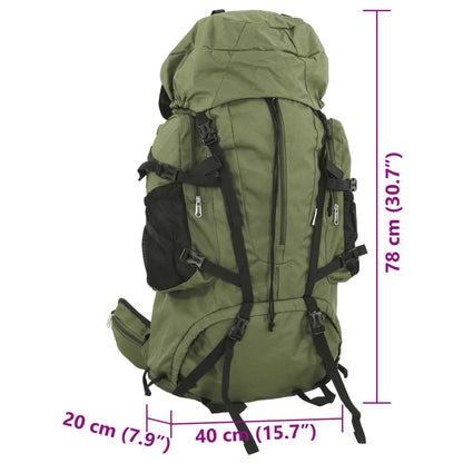 Hiking Backpack Army Green 80 L Oxford Fabric