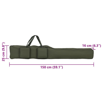 Fishing Rod Bag Dark Green 150 cm Oxford Fabric