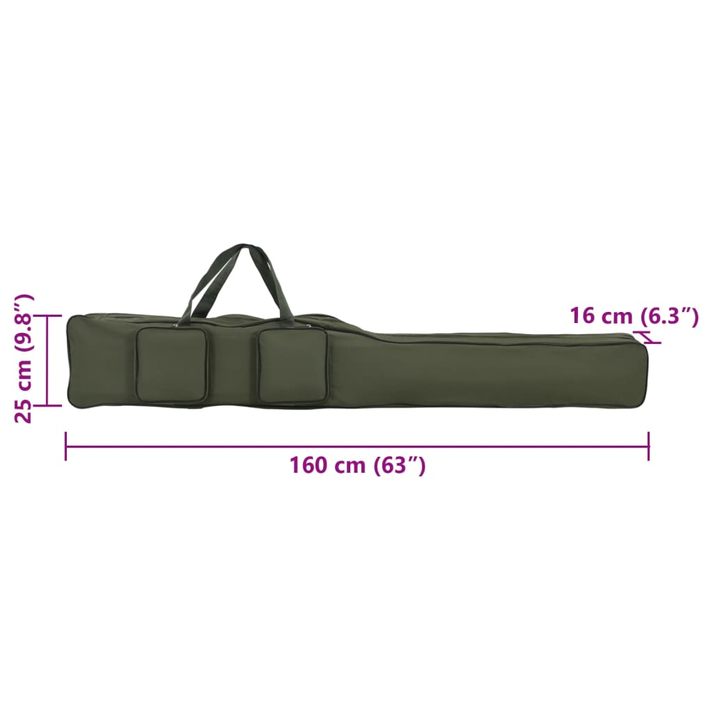 Fishing Rod Bag Dark Green 160 cm Oxford Fabric