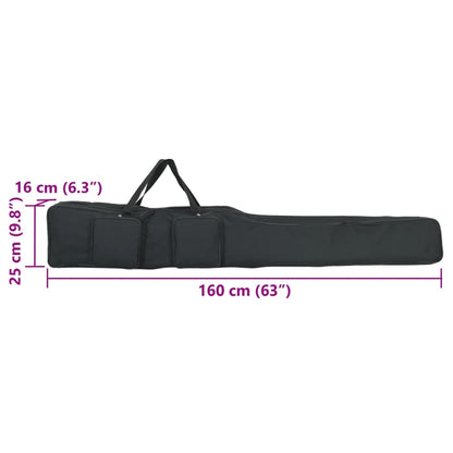 Fishing Rod Bag Black 160 cm Oxford Fabric