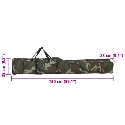 Fishing Rod Bag Green Camouflage 150 cm Oxford Fabric