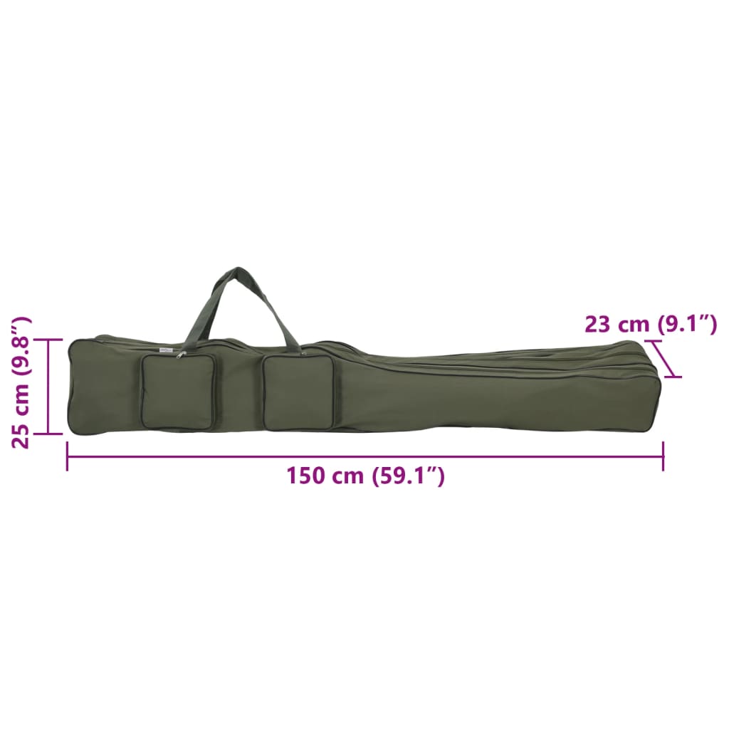 Fishing Rod Bag Dark Green 150 cm Oxford Fabric