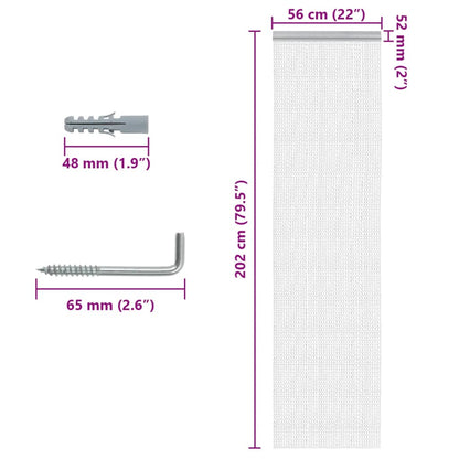 Chain Door Fly Screen 56x202 cm Aluminium