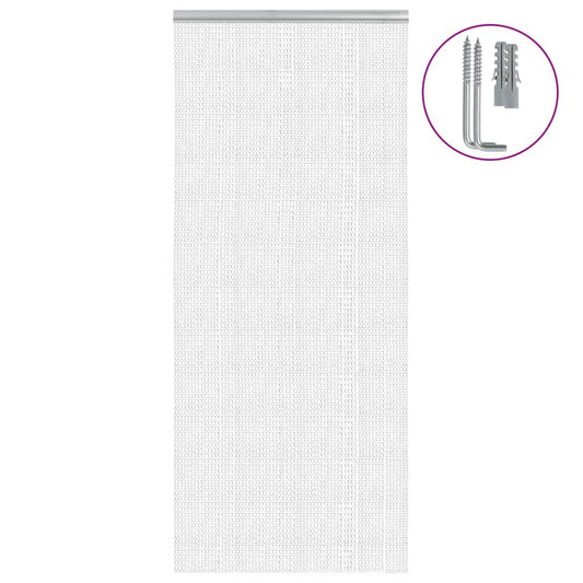 Chain Door Fly Screen 90x220 cm Aluminium