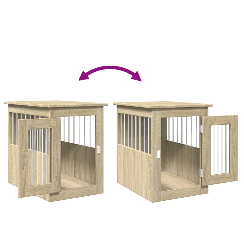 Dog Crate Furniture Sonoma Oak 45x62x59 cm Engineered Wood