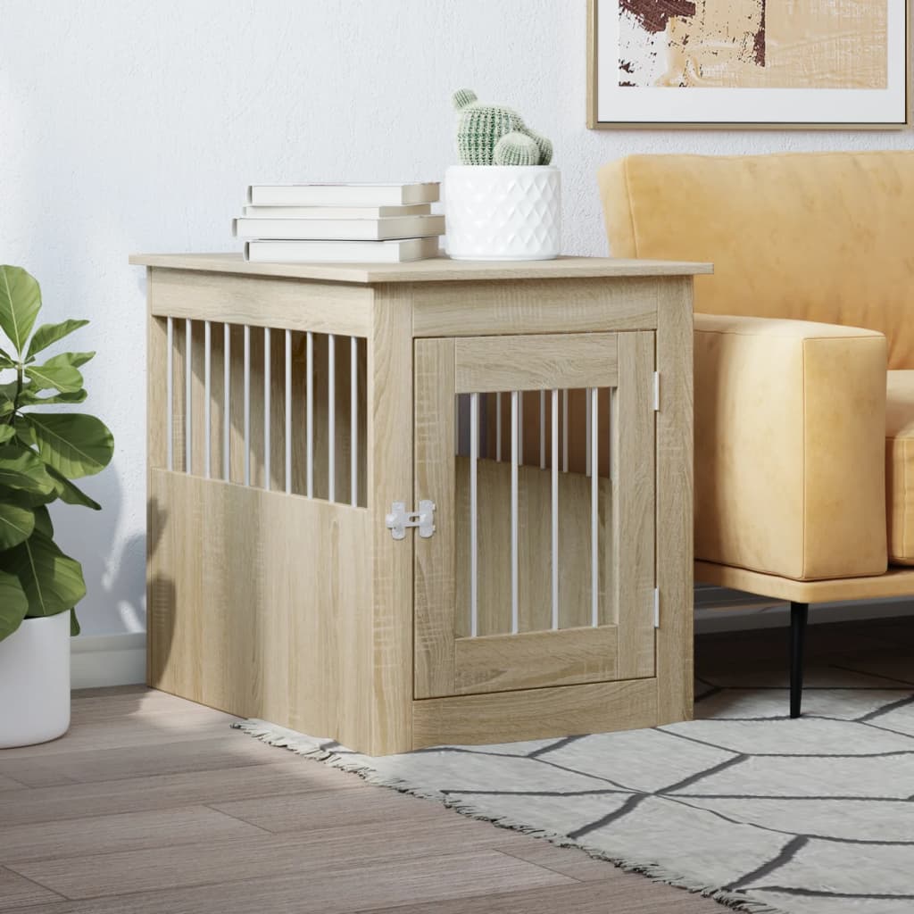 Dog Crate Furniture Sonoma Oak 45x62x59 cm Engineered Wood