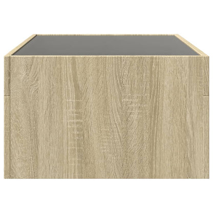 Coffee Table with Infinity LED Sonoma Oak 90x50x30 cm