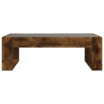 Coffee Table with Infinity LED Smoked Oak 90x53x30 cm