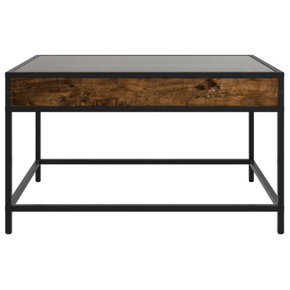 Coffee Table with Infinity LED Smoked Oak 70x50x41 cm