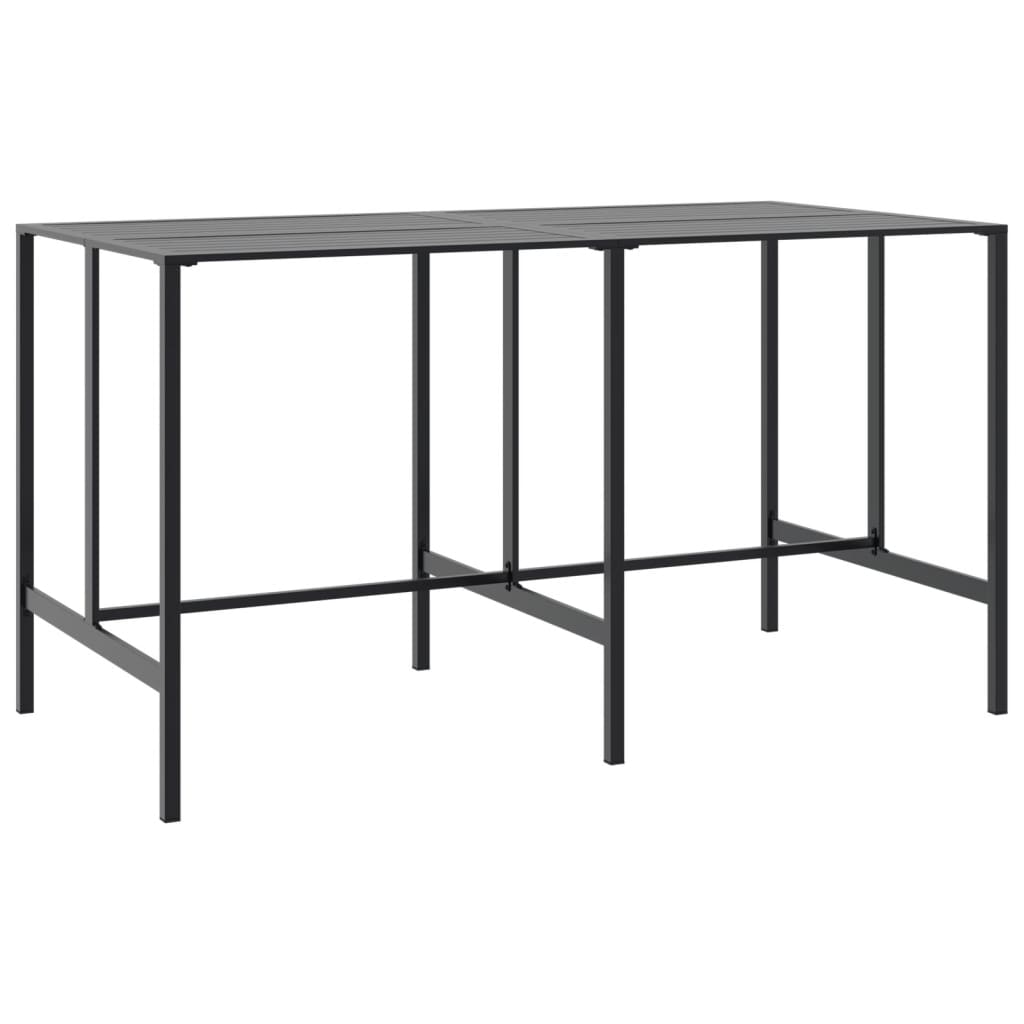 11 Piece Garden Bar Set Black Powder-coated Steel