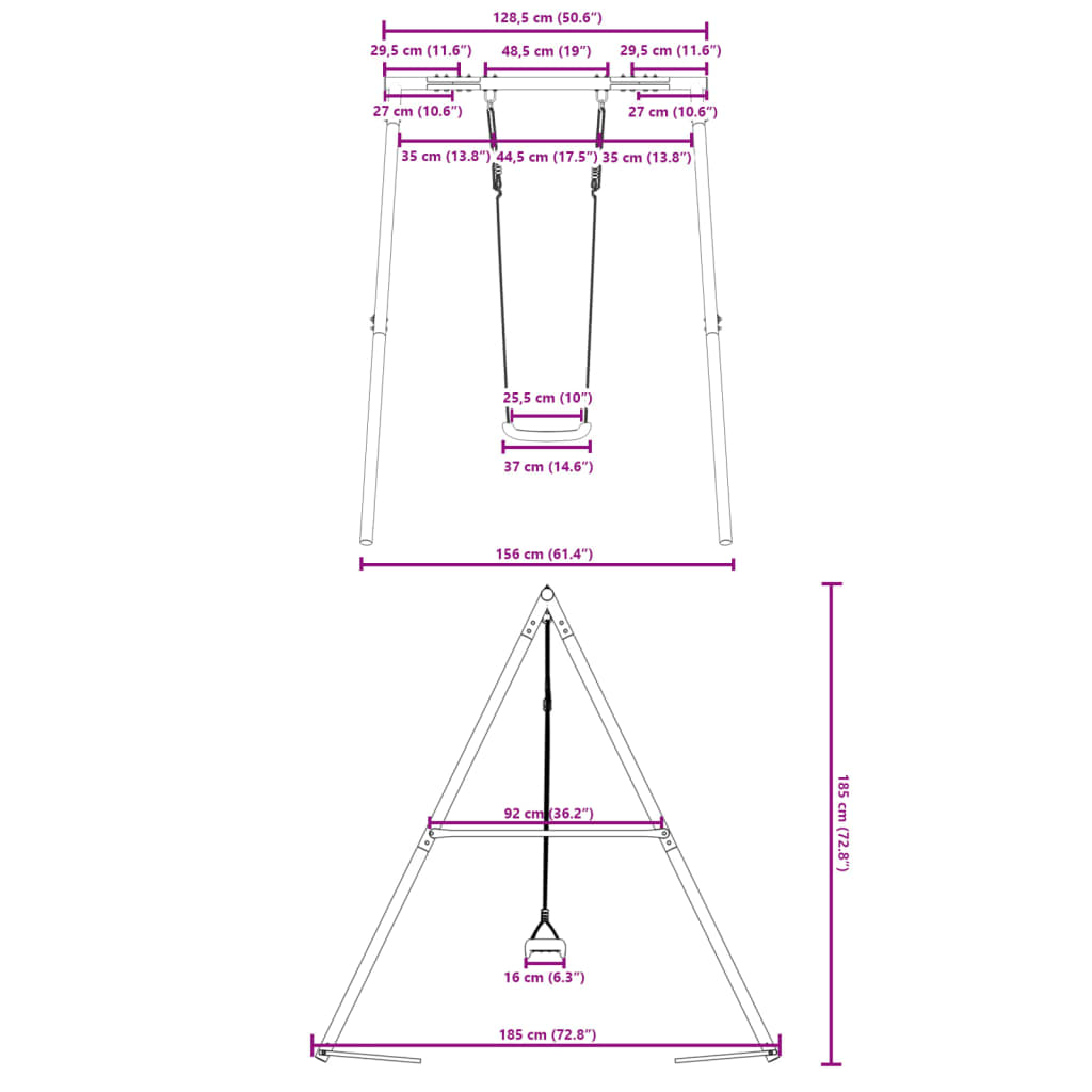 Outdoor Swing Set with Swing