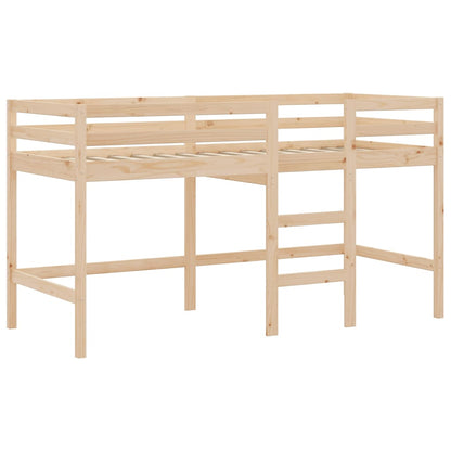 Kids' Loft Bed with Tunnel White&Black 90x200 cm Solid Wood Pine