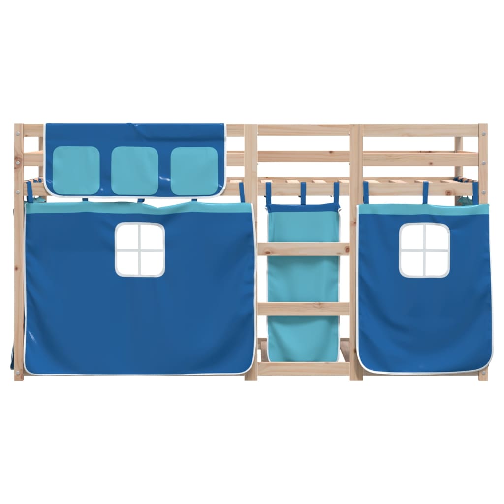 Bunk Bed without Mattress Blue 90x190 cm Single Solid Wood Pine