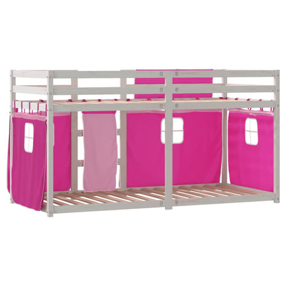 Bunk Bed without Mattress Pink 90x190 cm Single Solid Wood Pine