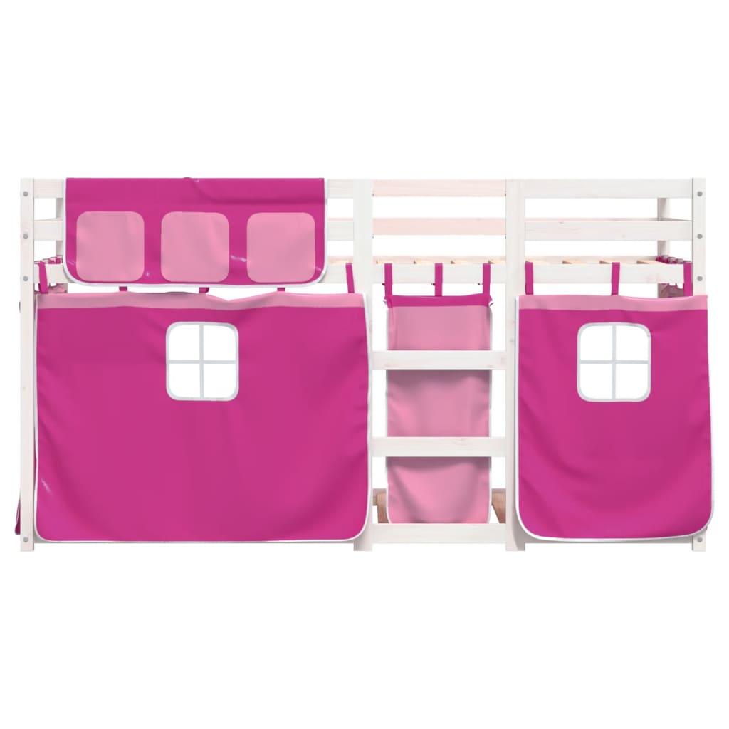 Bunk Bed without Mattress Pink 90x190 cm Single Solid Wood Pine