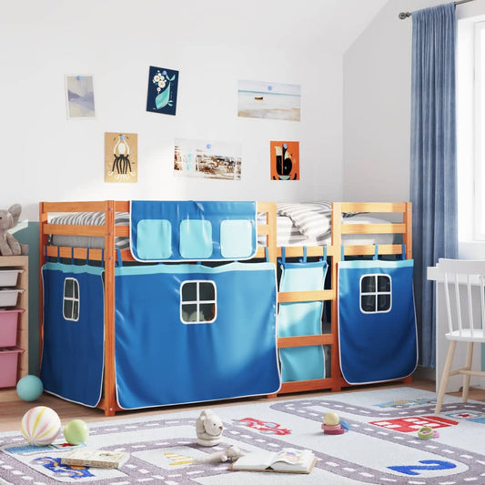 Bunk Bed without Mattress Blue 90x190 cm Single Solid Wood Pine