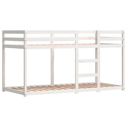 Bunk Bed without Mattress White&Black 90x190 cm Single Solid Wood Pine