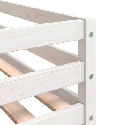 Bunk Bed without Mattress White&Black 90x190 cm Single Solid Wood Pine