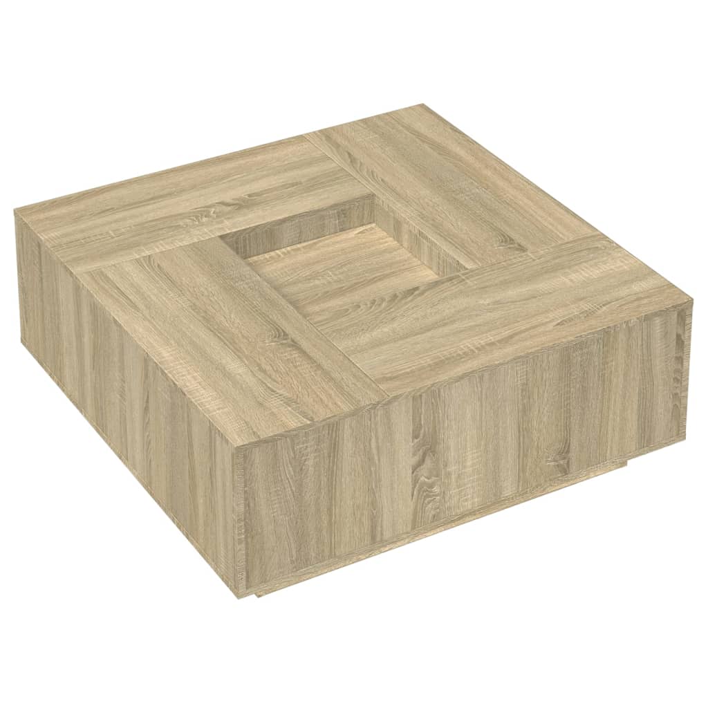 Coffee Table Sonoma Oak 100x100x40 cm Engineered Wood