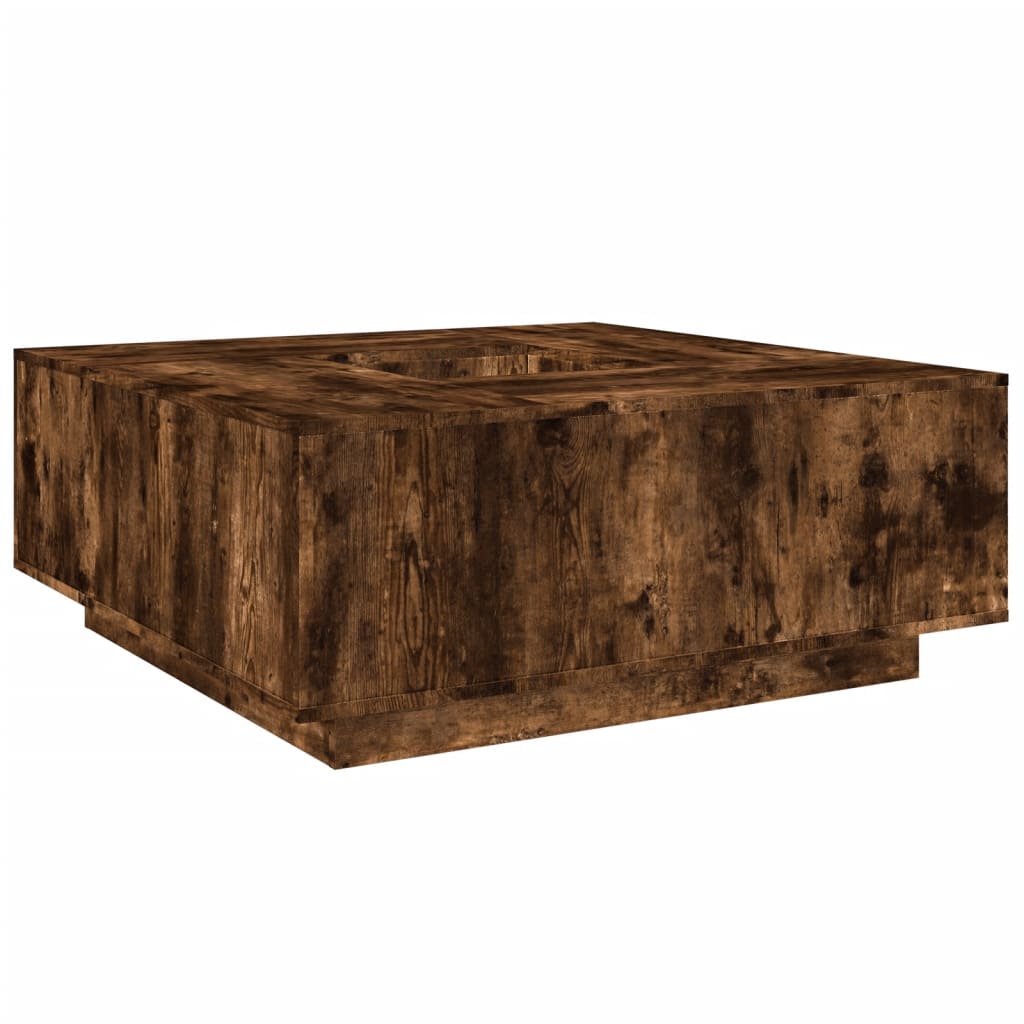 Coffee Table Smoked Oak 100x100x40 cm Engineered Wood