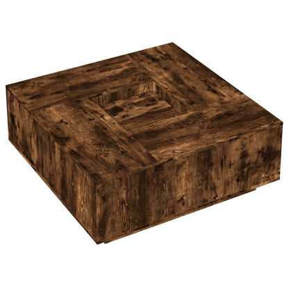 Coffee Table Smoked Oak 100x100x40 cm Engineered Wood