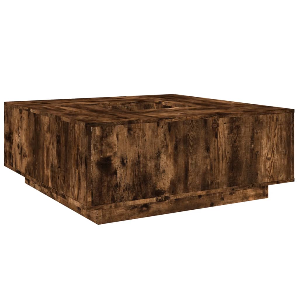 Coffee Table Smoked Oak 100x100x40 cm Engineered Wood