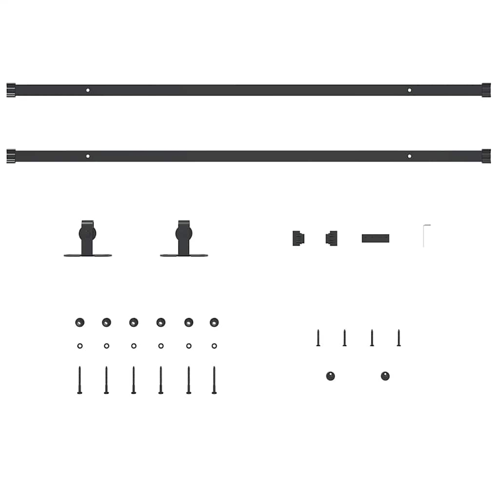 Sliding Cabinet Door Kit 213 cm Carbon Steel