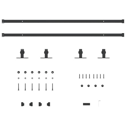 Sliding Cabinet Door Kit 213 cm Carbon Steel