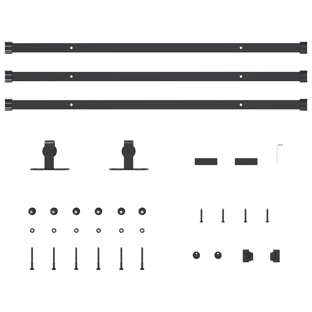 Sliding Cabinet Door Kit 244 cm Carbon Steel