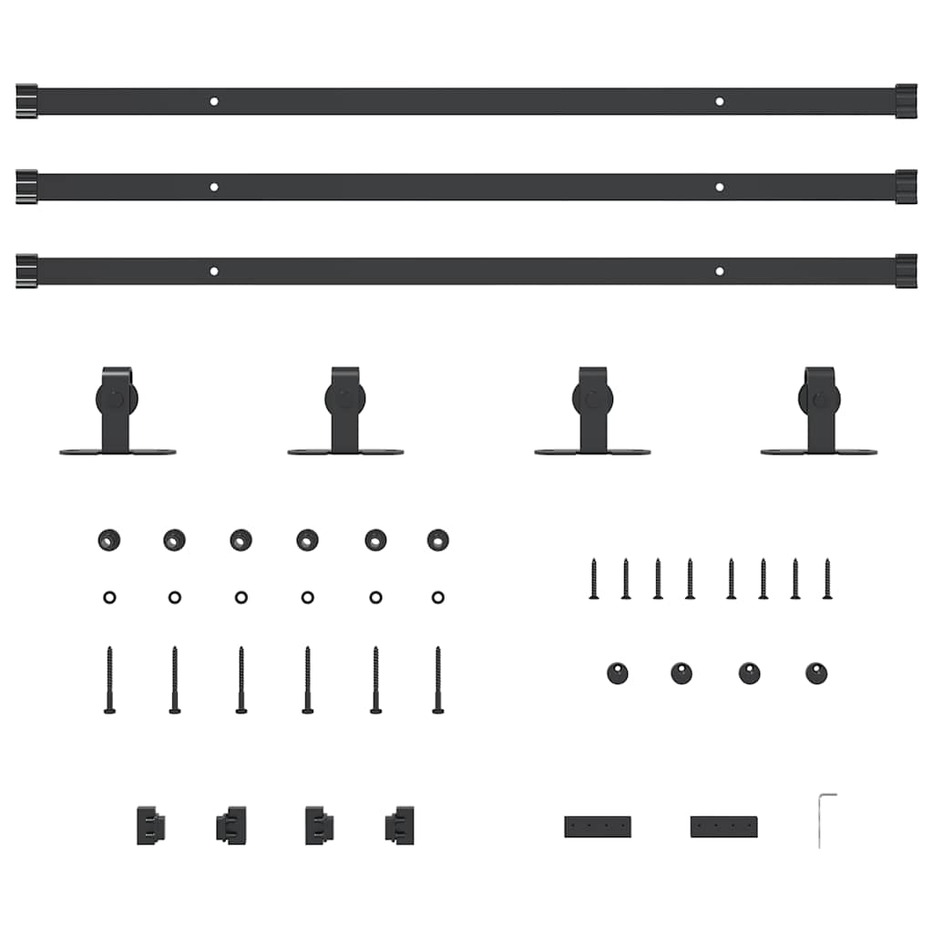 Sliding Cabinet Door Kit 244 cm Carbon Steel