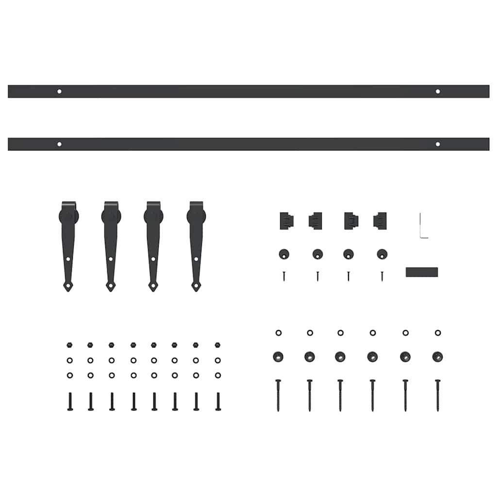 Sliding Cabinet Door Kit 183 cm Carbon Steel