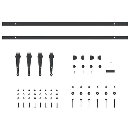 Sliding Cabinet Door Kit 183 cm Carbon Steel