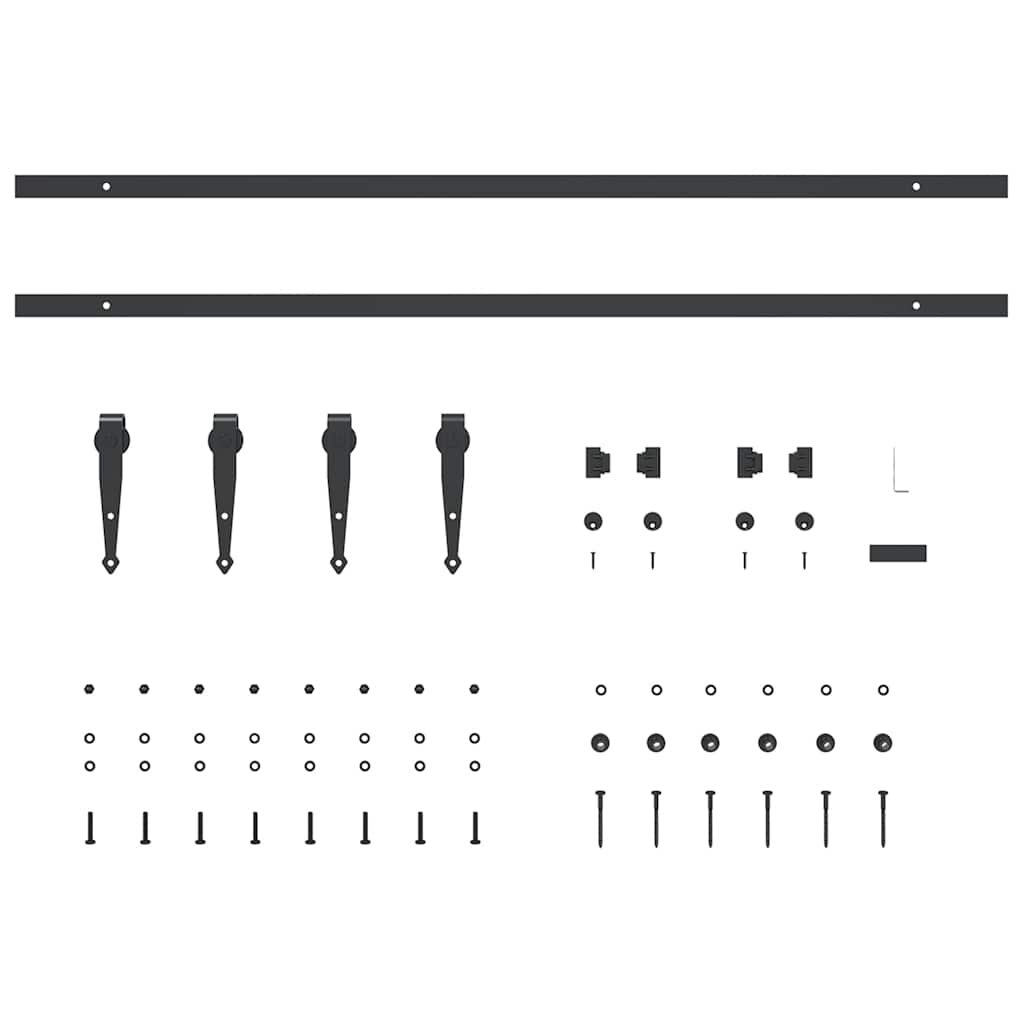 Sliding Cabinet Door Kit 213 cm Carbon Steel