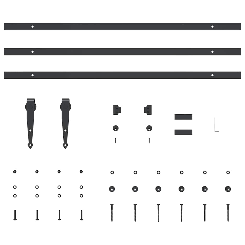 Sliding Cabinet Door Kit 244 cm Carbon Steel