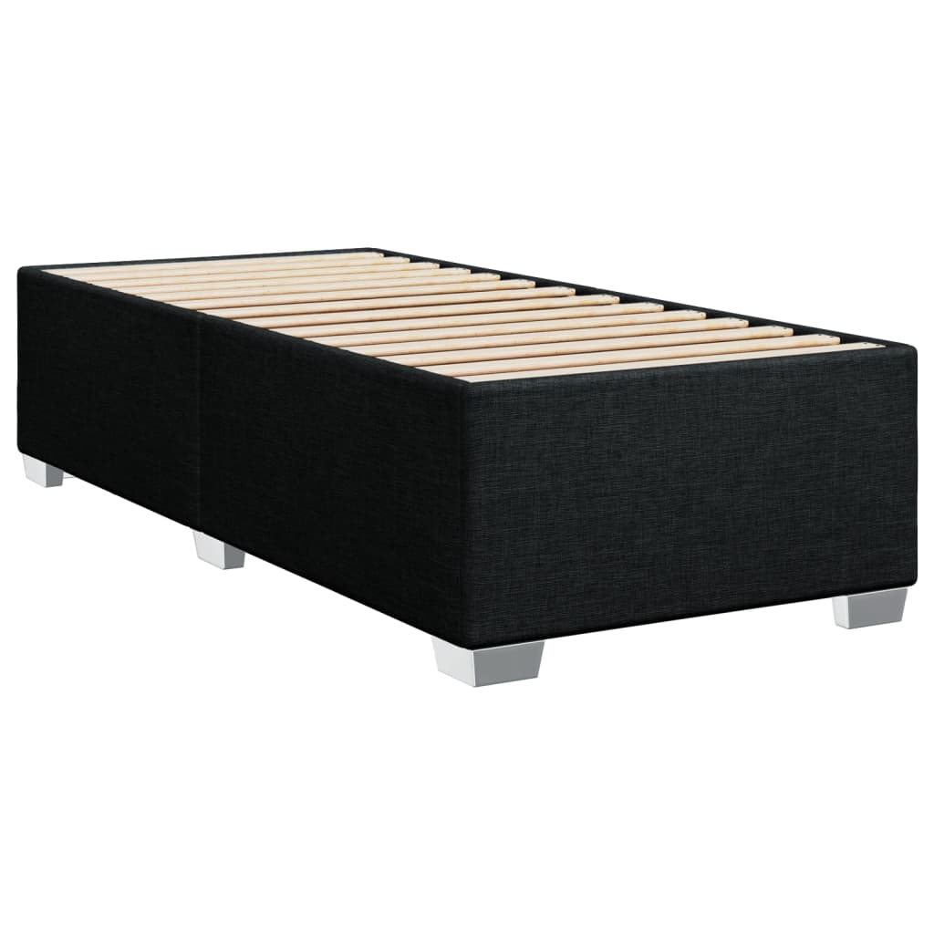 Bed Frame Black 90x190 cm Single Fabric