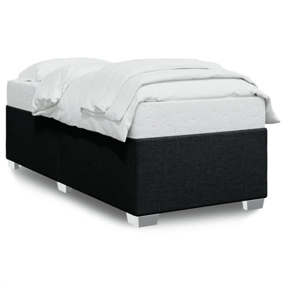 Bed Frame Black 90x190 cm Single Fabric