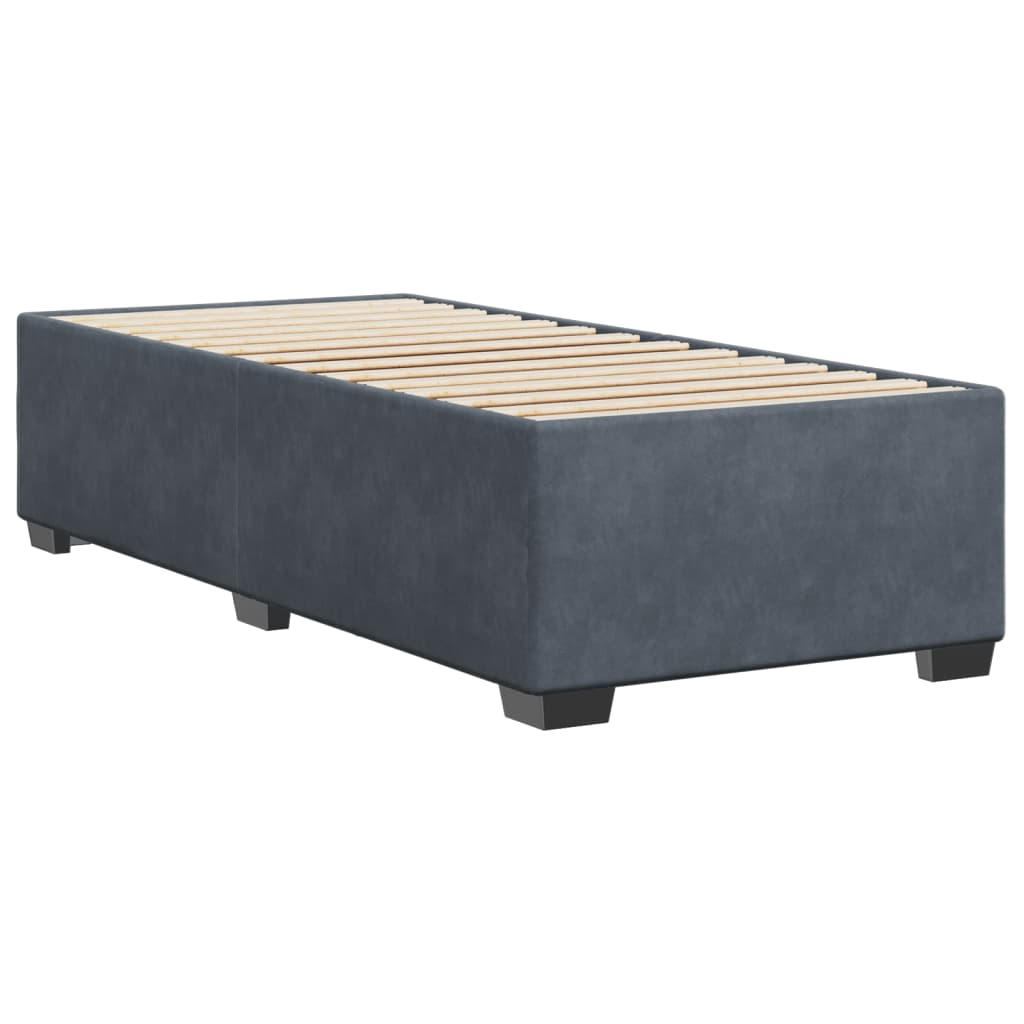 Bed Frame Dark Grey 90x190 cm Single Velvet