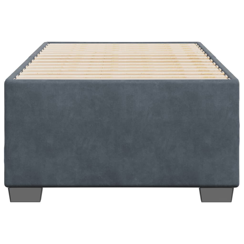 Bed Frame Dark Grey 90x190 cm Single Velvet