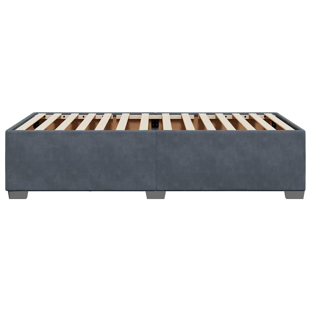 Bed Frame without Mattress Dark Grey Single Velvet